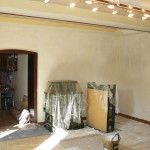 Malování a travertino - průběh prací