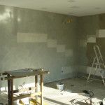 Betonová stěrka - průběh prací